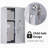 Kleankin Wall Mounted Medicine Cabinet, Locking Wall Cabinet With 3 Tier Shelves, Stainless Steel Frame And Glass Door, Lockable With 2 Keys, Silver