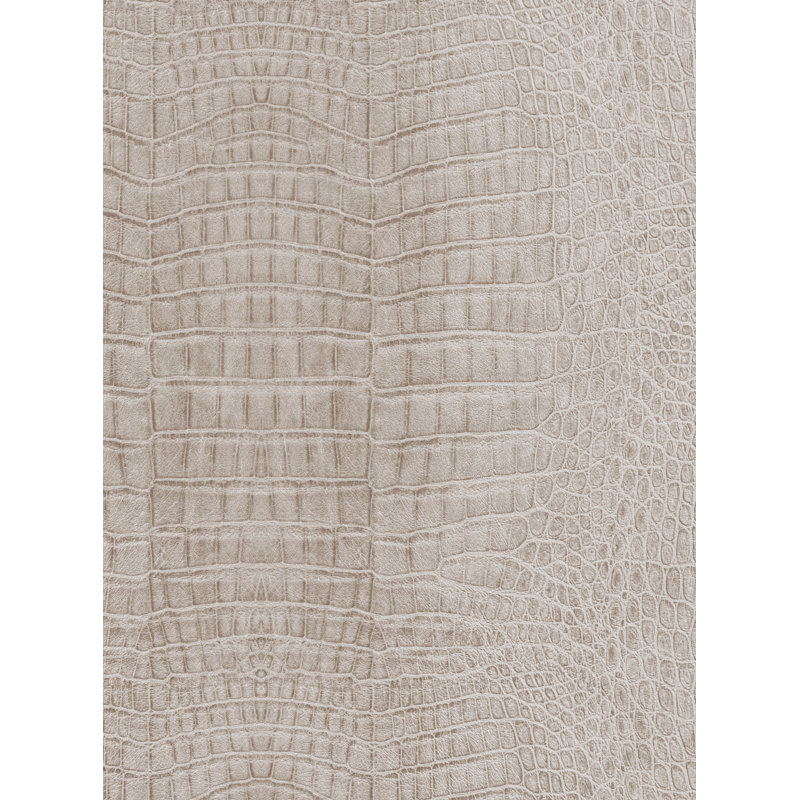 Beige Crocodile Embossed Peel and Stick Wallpaper Roll