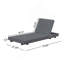 Chaise longue à structure en bois d'acacia avec coussin triple pliable-787967708-787967709