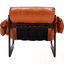 Fauteuil en cuir avec pieds en bois robustes et coussin moelleux-152709600