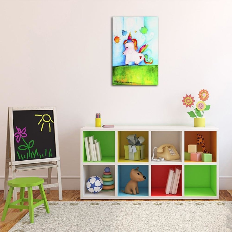 Mural, Unicorn - Wrapped Canvas Print, 90cm H x 60cm W