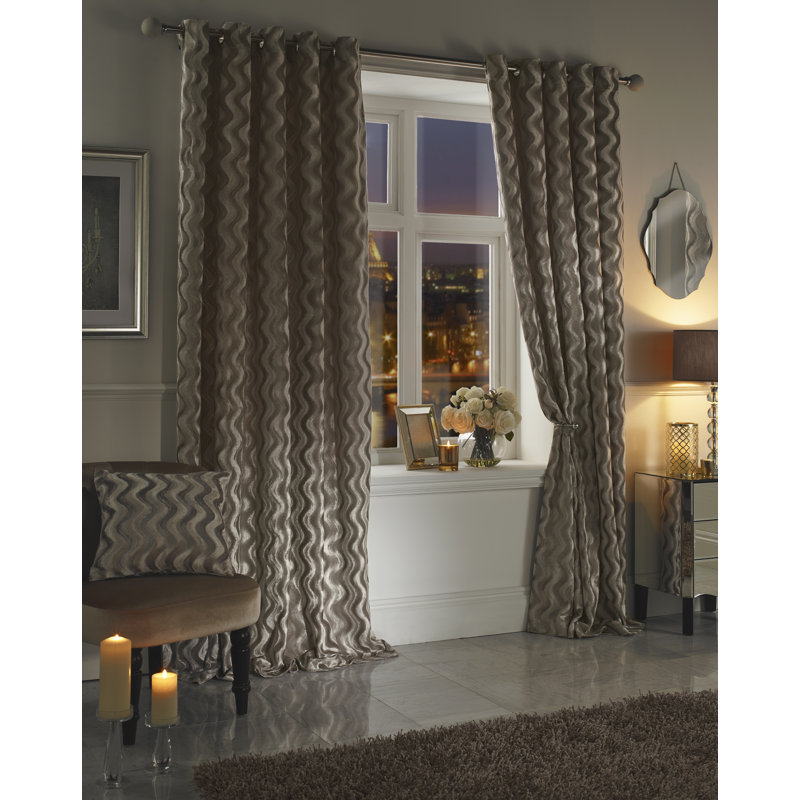 John Sheer Curtain Pair, Taupe, 117 W x 137 D cm