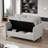 56.5'' Linen Loveseat Sofa with Storage Space Square  Arm-1464188463