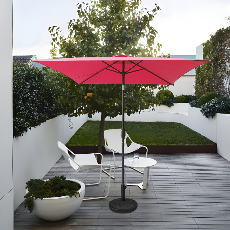 Parasol de marché carré Nikisha, Rouge
