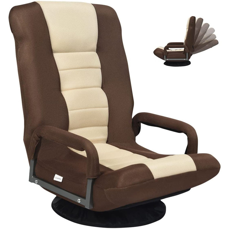 55cm Wide Swivel Ergonomic Recliner, Brown