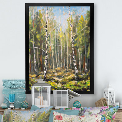Paysage de forêt verte - Peinture