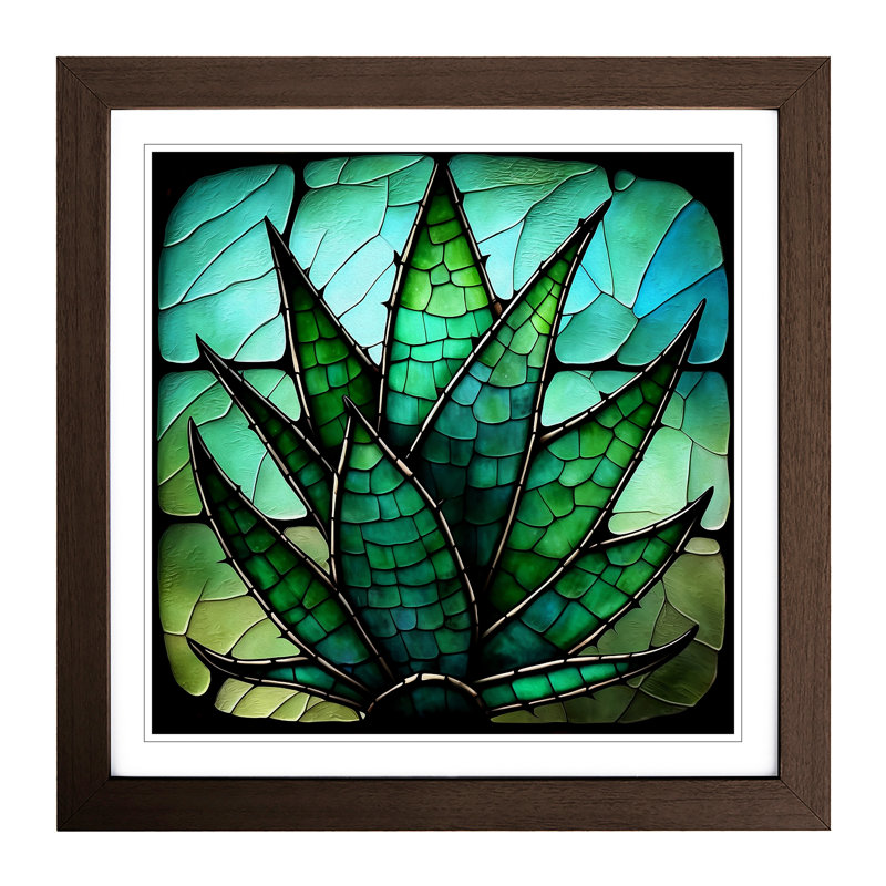 Single Picture Frame Print on Wood, Walnut