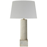Chapman & Myers Reeve 29" Table Lamp in Vintage Carrara with Linen Shade