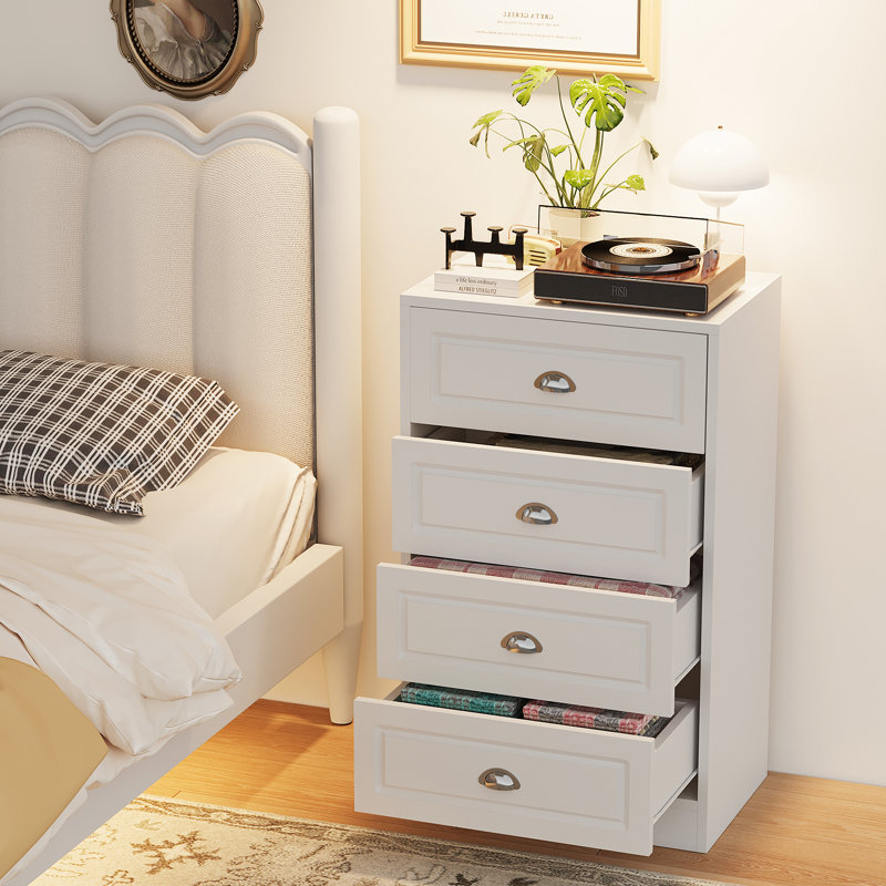 Commode 4 tiroirs Atziri, Blanc