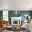 6-Lights Dimmable Ceiling Chandeliers with Leaf-31804363