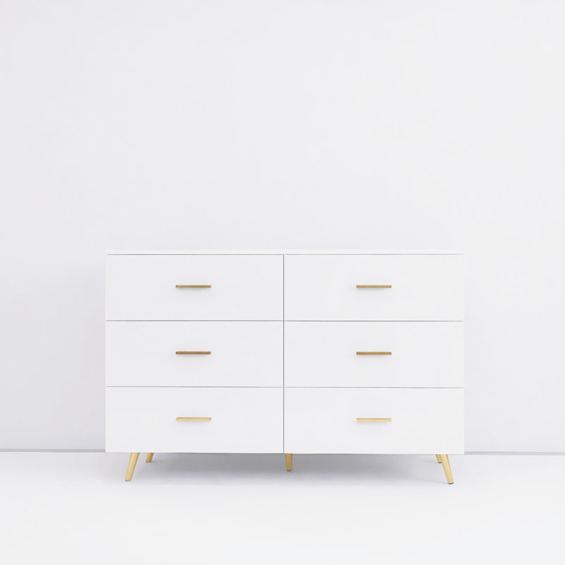 Commode, commode à haute brillance, Blanc