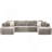 135.4'' Modular U-Shaped Sectional Sofa With 2 Movable Ottomans For Living Room-1880808785