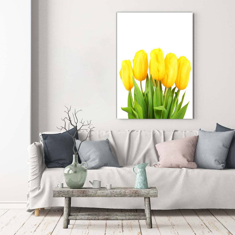 Yellow Tulips - Wrapped Canvas Print