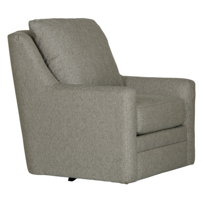 Croxley 35" Wide Polyester Swivel Club Chair