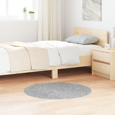 Rug Grey Polypropylene 120 X 120 Cm Non-Slip Area Rug Square