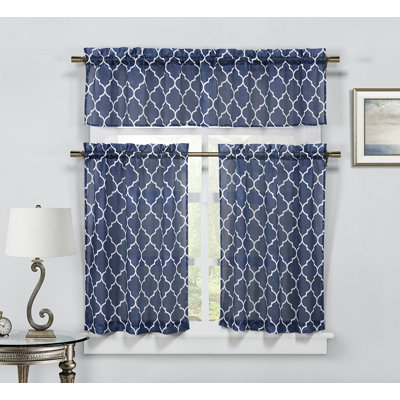 Koury Floral Tailored Kitchen Curtain