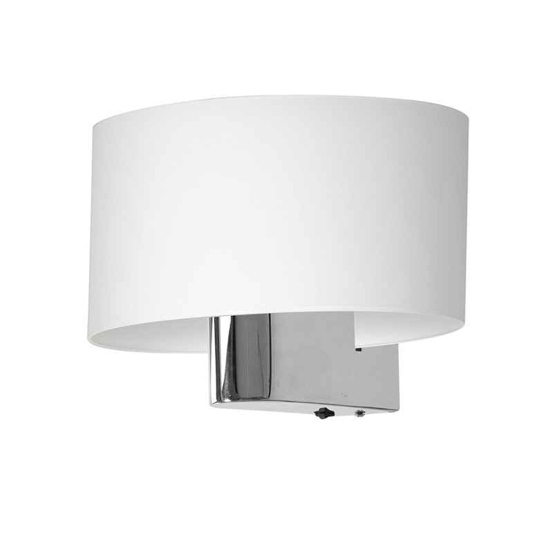 Casino Steel Armed Sconce, White
