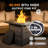  Outdoor 30" Square Rattan Fire Pit Table with  Metal Lid
