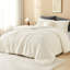 Ensemble d'édredon pour grand lit en molleton Andency, ensemble d'édredon beige 3 pièces pour grand lit, ensemble de literie moelleux et moelleux pour l'hiver (1 édredon et 2 taies d'oreiller)-124621982-124621983
