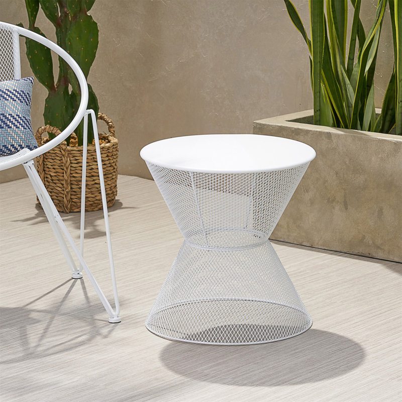 NEVADA SIDE TABLE, Matte White