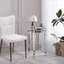 Artisanal Round Mirror Breakfast Table With Diamond-Cut Pedestal Space-Saving Bistro-1758771938