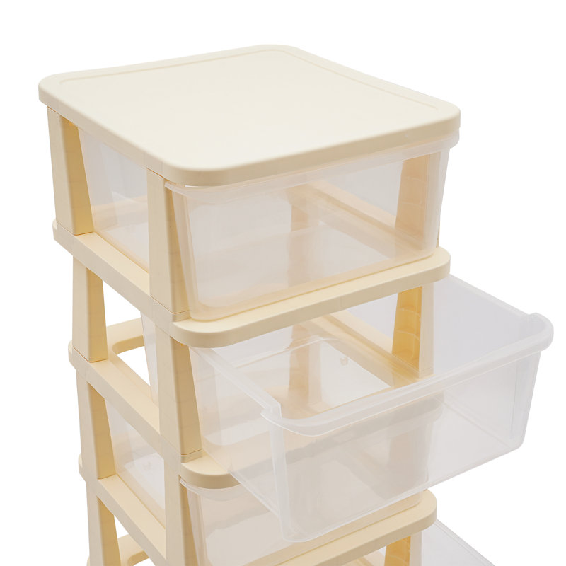 Grande armoire de rangement en plastique, Transparent