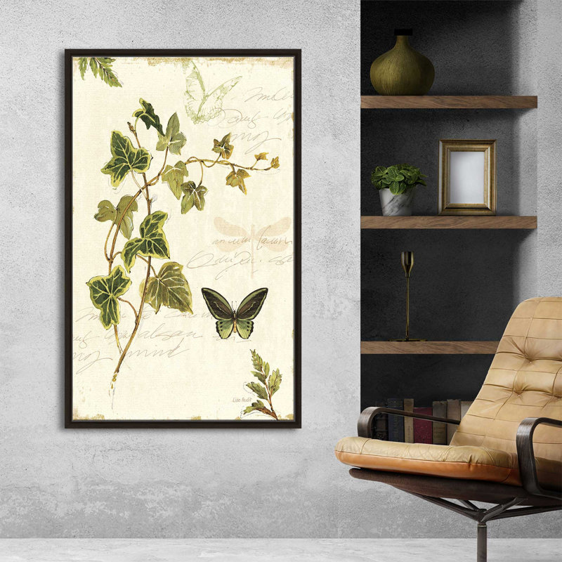 Ivies and Ferns IV Crop - peinture, L 27,5 po x H 43,5 po, Encadrement brun