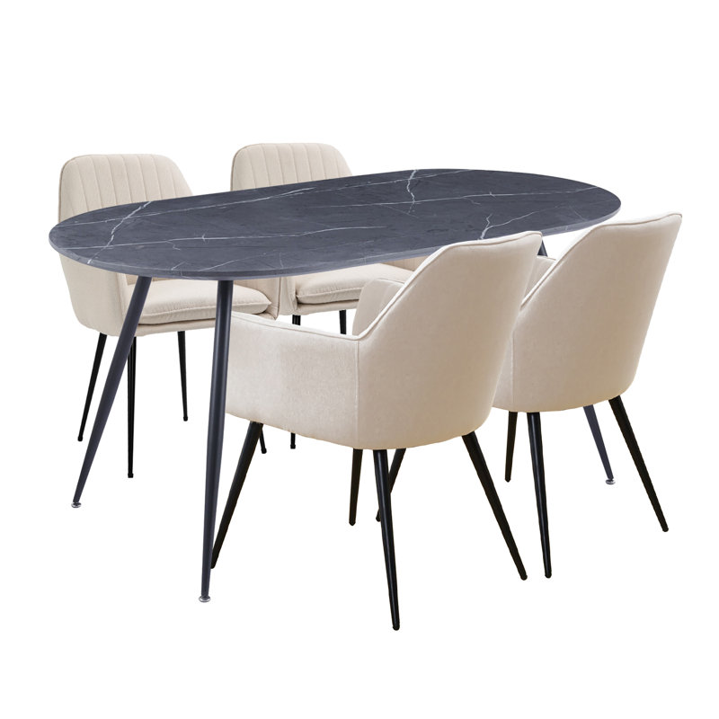 Mose 4 - Person Dining Set, Beige