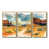 Toile avec cadre flottant or