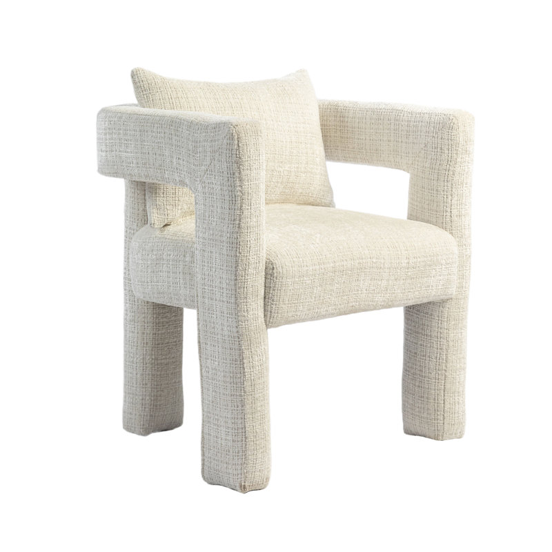Upholstered Armchair, Beige