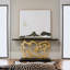 Sculpted 74'' W Solid Wood Console Table-27688618-27688619