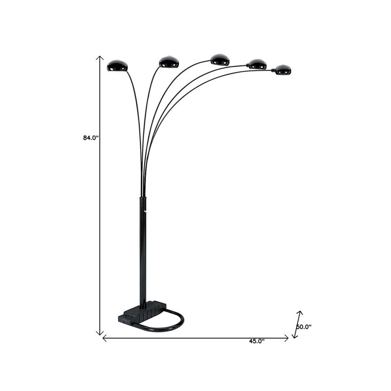 Anaalicia 84'' Black Floor Lamp