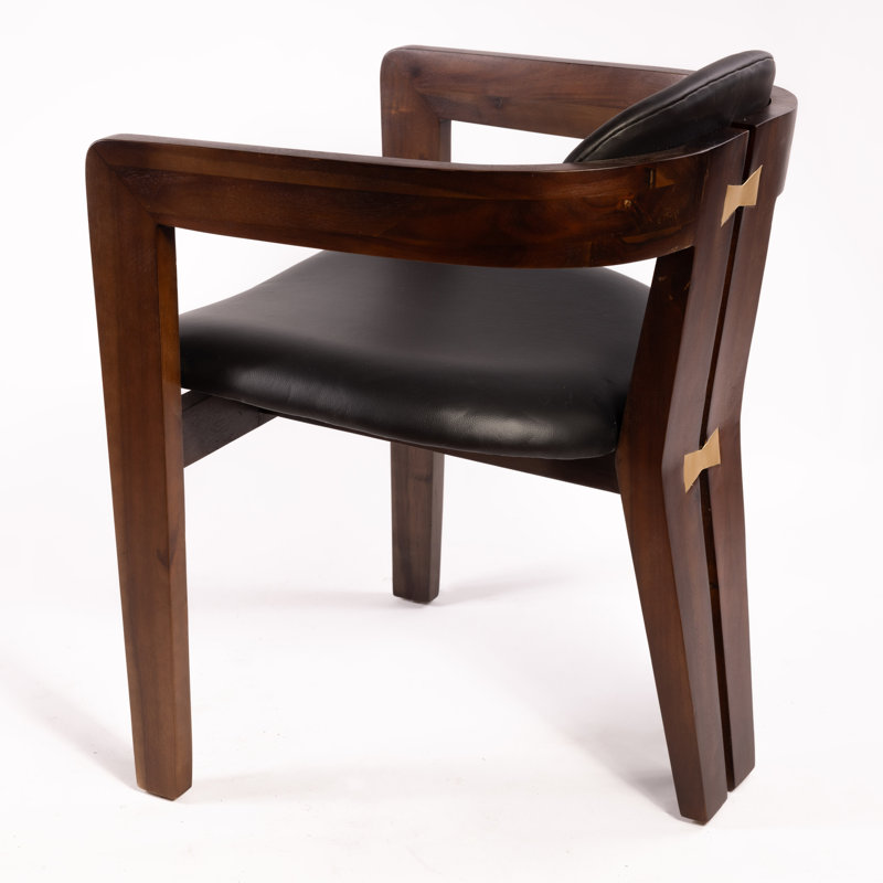 Serena Upholstered Arm Chair, Black, Brown