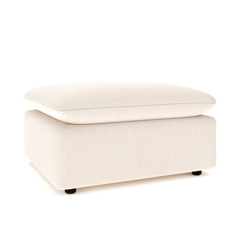 Repose-pieds modulaire rembourré 34 po Kallie, Chenille Nomad coquille d'œuf performance