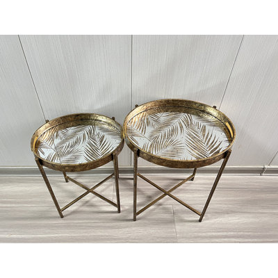 Barti Tray Top Side Table Set
