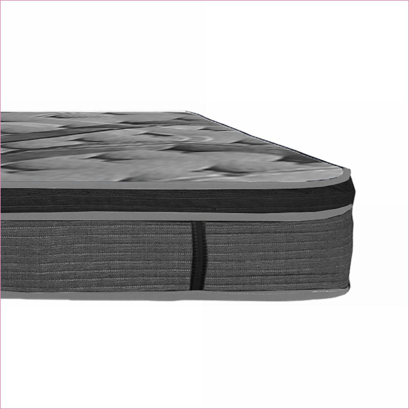 Mattresses, Queen Size 14in Euro Top Plush Memory Foam Mattress with Pocket Coils | Dark Gray | Polyester, Queen