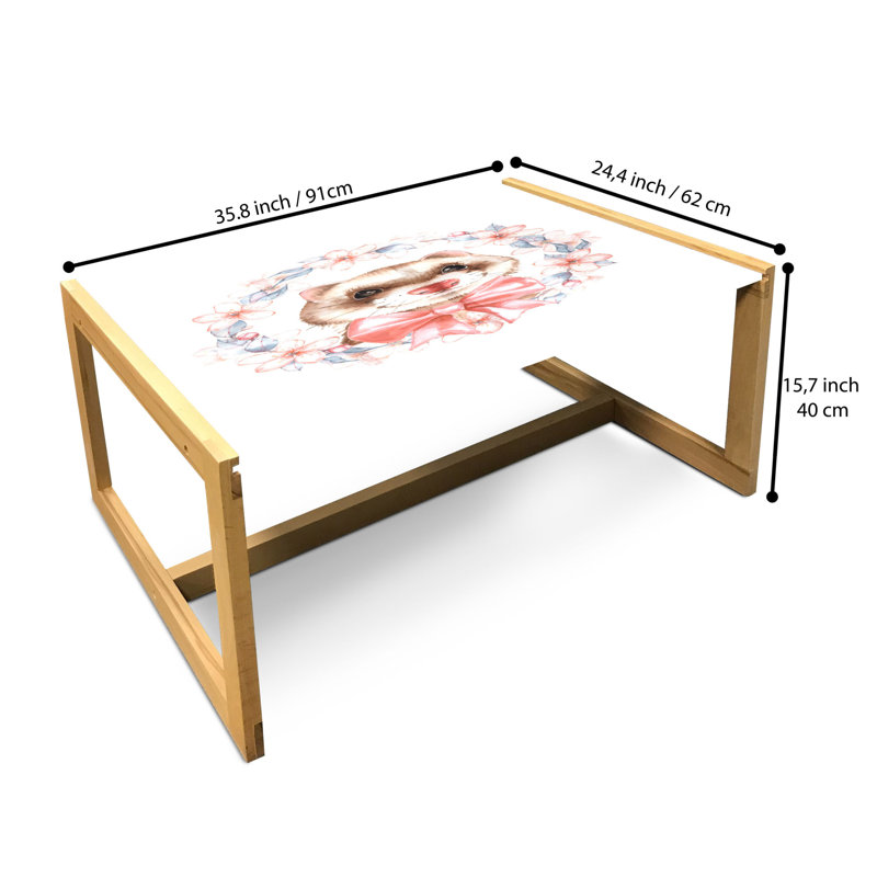 Inmon Trestle Coffee Table, 40cm H x 91cm W x 62cm D