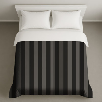 Housse de couette moderne à rayures noires