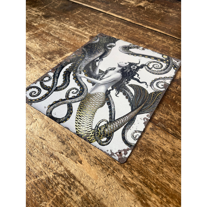 4196 Handmade Nautical & Beach Wall Decor on Metal, 20cm H x 15cm W