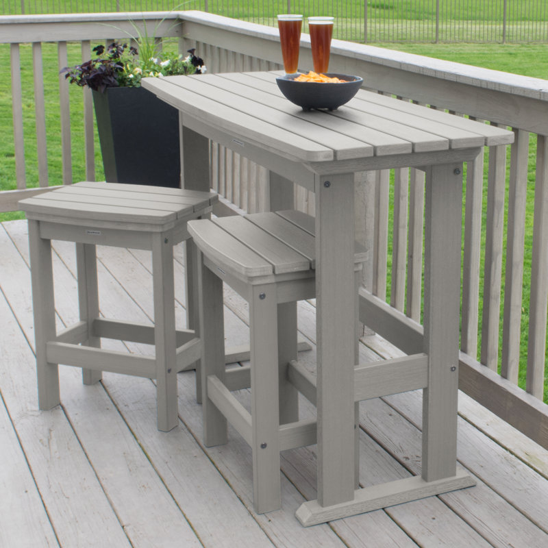 Arbnora 2 - Person Patio Dining Set with Rectangular Table, Harbor Gray