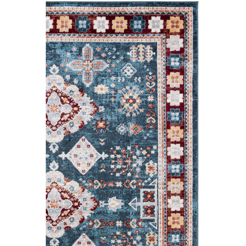 Bayside Performance Machine Washable Oriental Rug, Square 6'7"