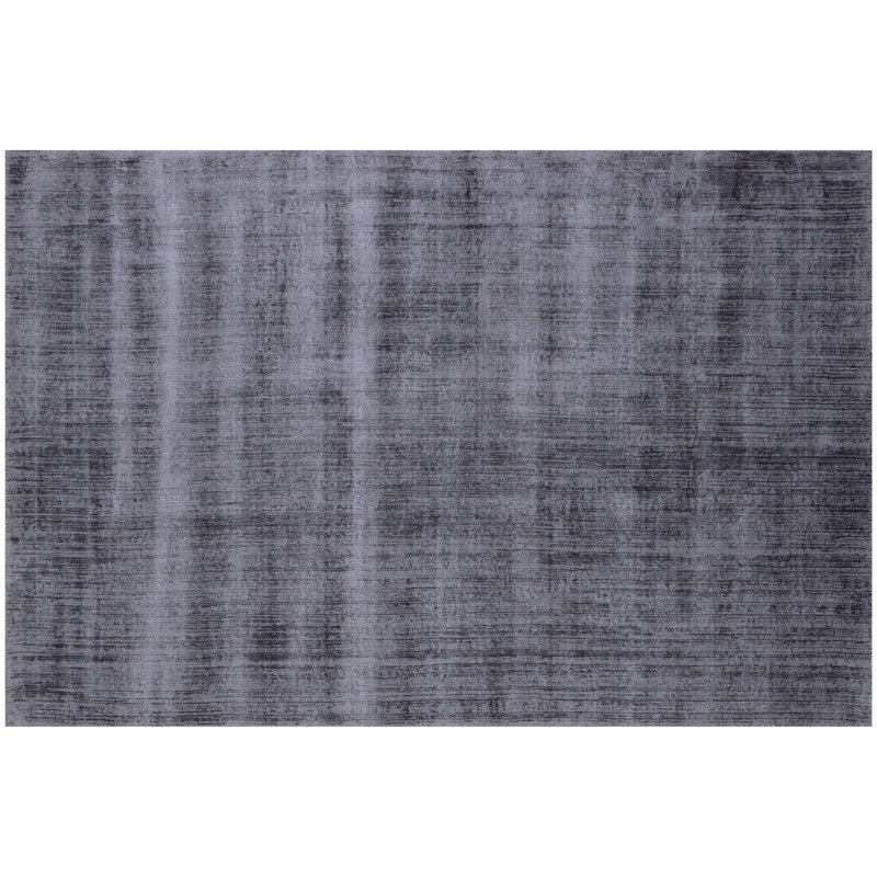 Tapis gris anthracite tissé à la main 10 pi x 14 pi