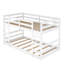 Lit superposé simple au-dessus de simple avec échelle (blanc)-1178186214