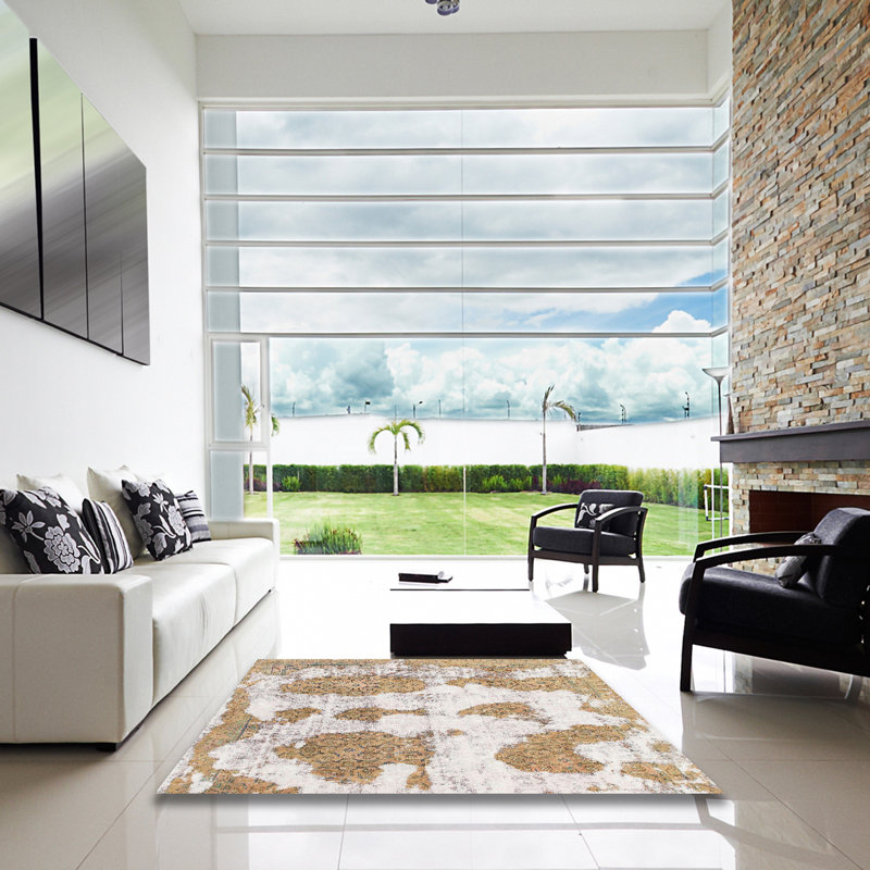 Tapis abstrait 840, Carré 3 pi