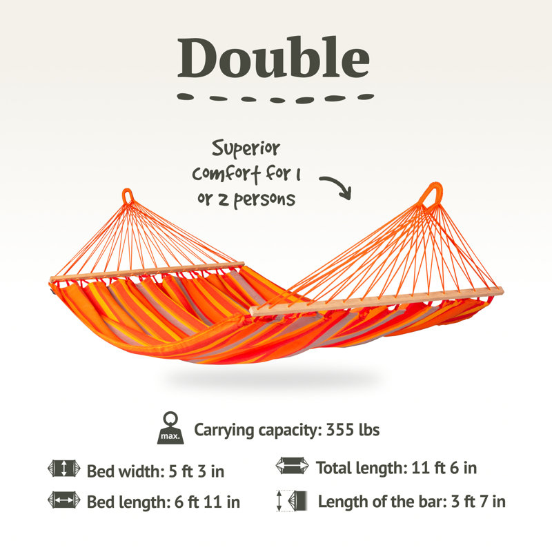 Hamac double avec barre d'écartement Alisio, Toucan