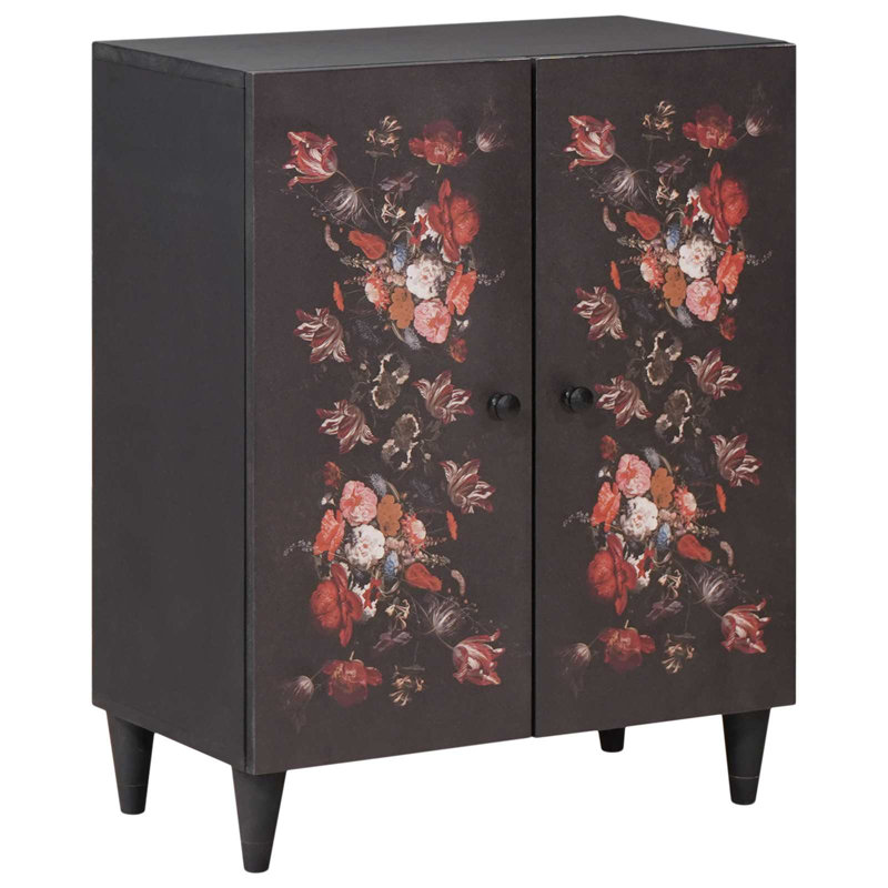 Solid Wood Rectangle Accent Cabinet