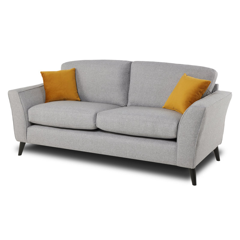 Korinthian Sofa 3 Seater Upholstered Made to Order Sofa, Silver