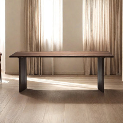 Jeannell Walnut Solid Wood Dining Table