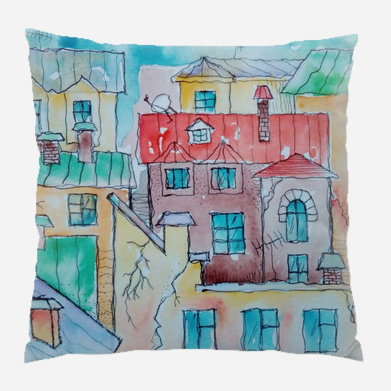 Housse et insert de coussin carré Diemer, Microsuède, Intérieur