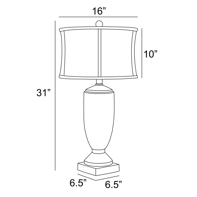 Lampe de table en résine Verwood